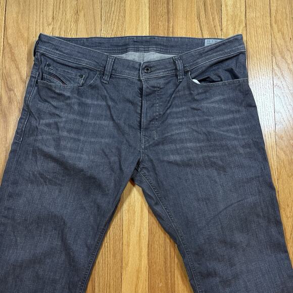 Diesel Safado Jeans Men’s 36x32 Gray Regular Slim Straight Stretch Denim USA - Picture 3 of 16